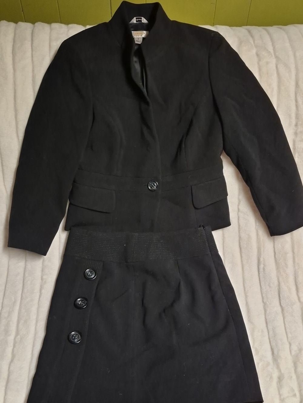 Talbots Petite Set Black Women's Two-Piece Blazer and Skirt Set